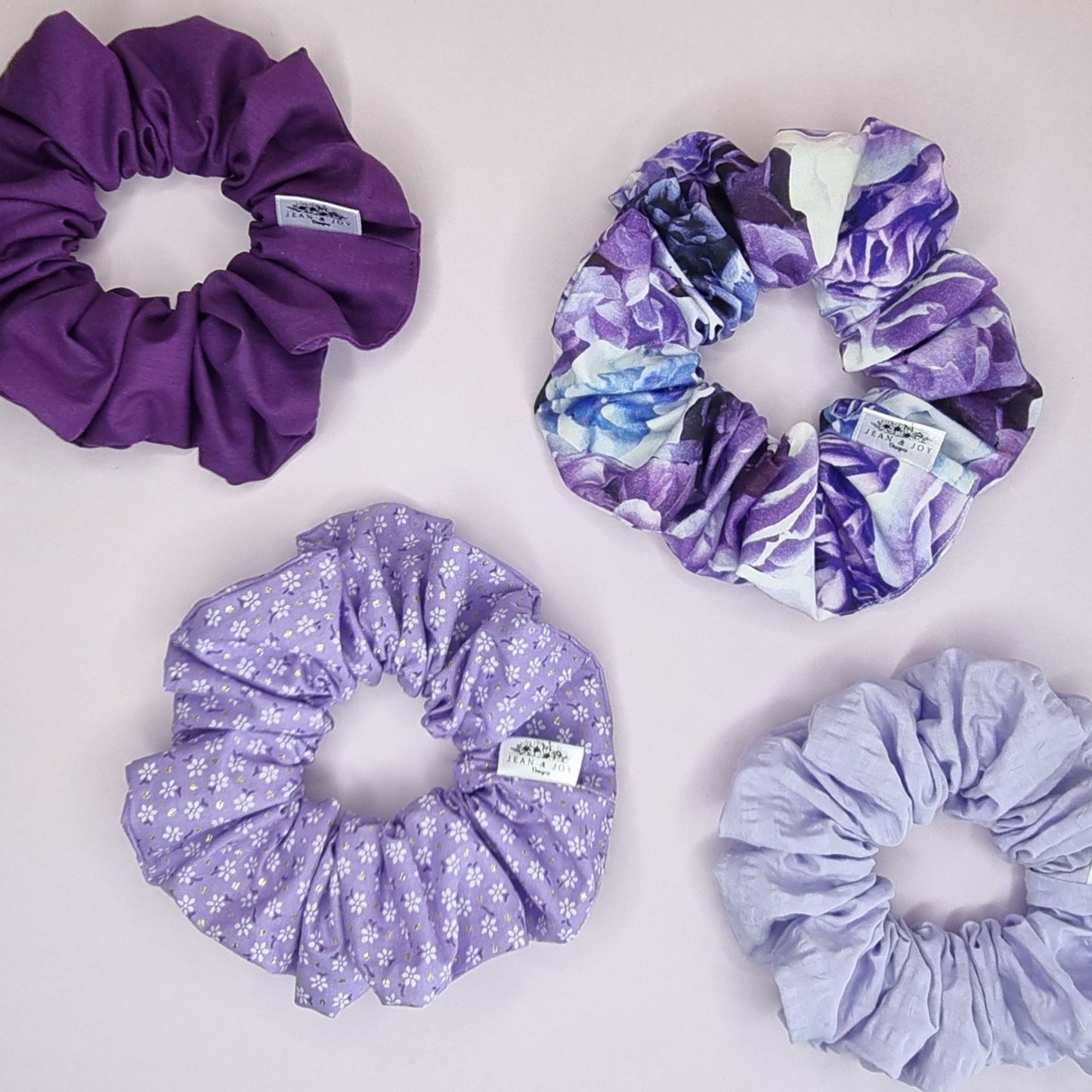 Petals of Power- Purple Floral Regular Scrunchie 🪻