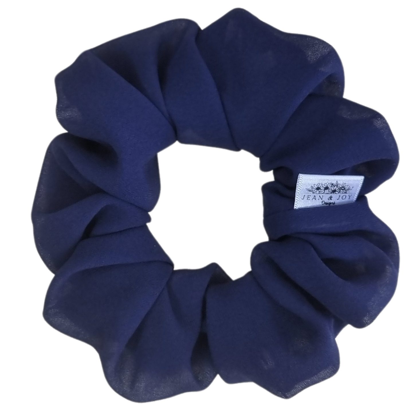 Natural Navy Sheer Chiffon Scrunchie 💙