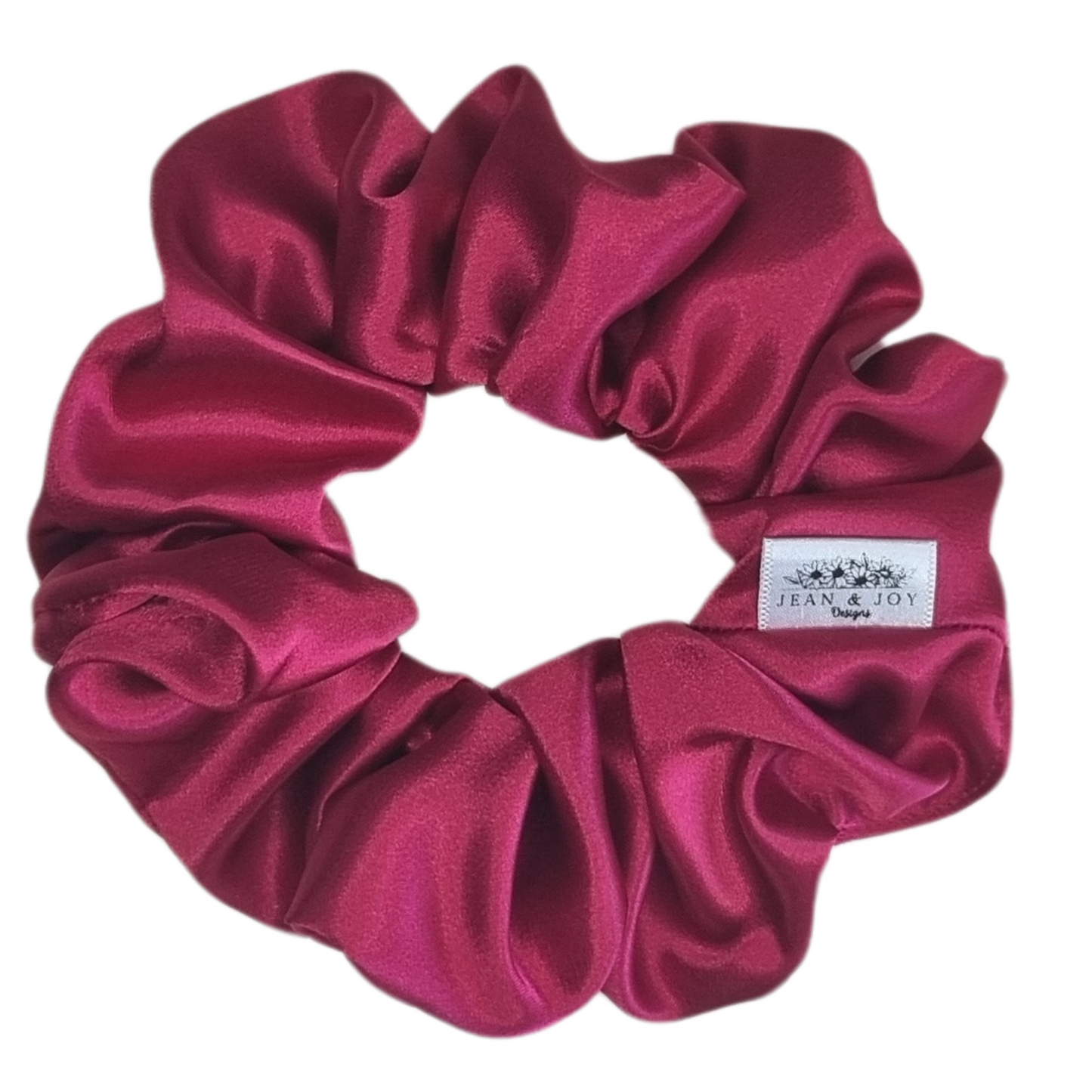 Berry Bordeaux Deluxe Satin Scrunchie