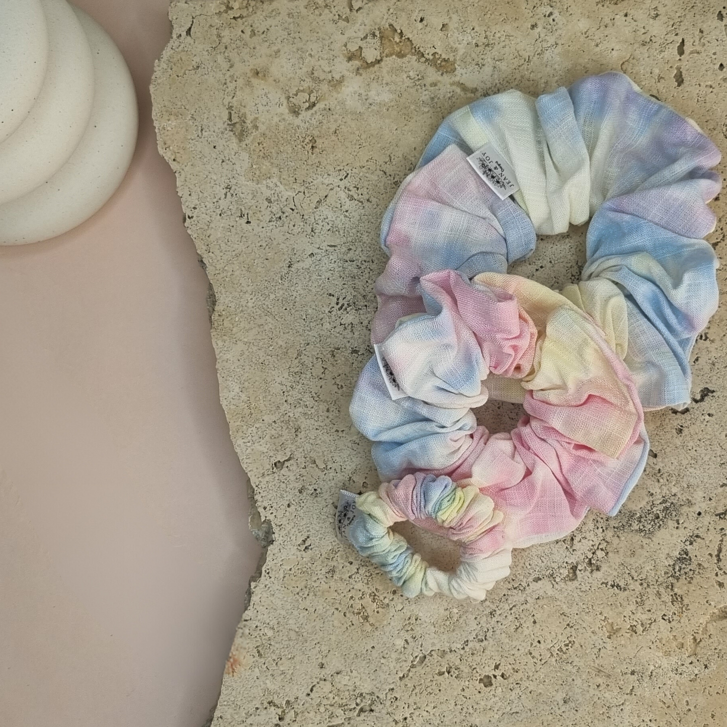 Dreamy Hues Linen Tie-Dye Scrunchie