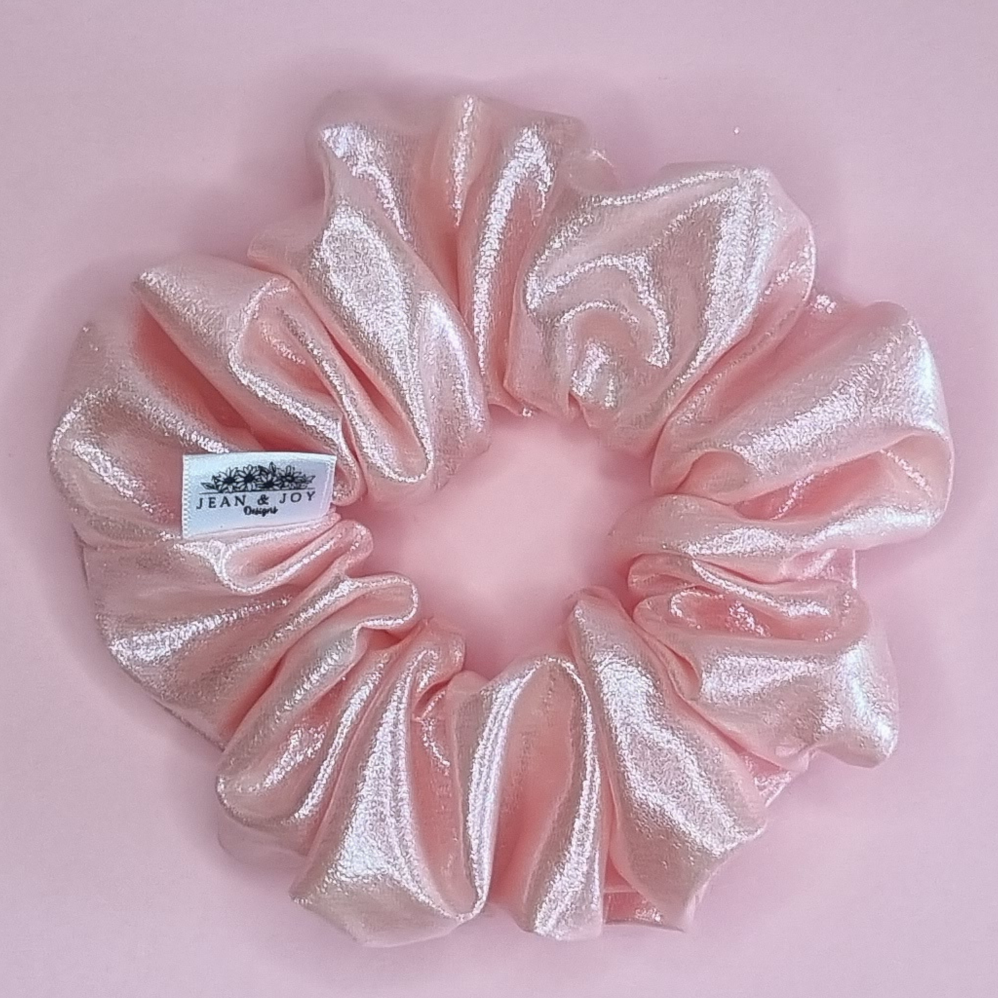 Pink Peach Passion Foil Scrunchie