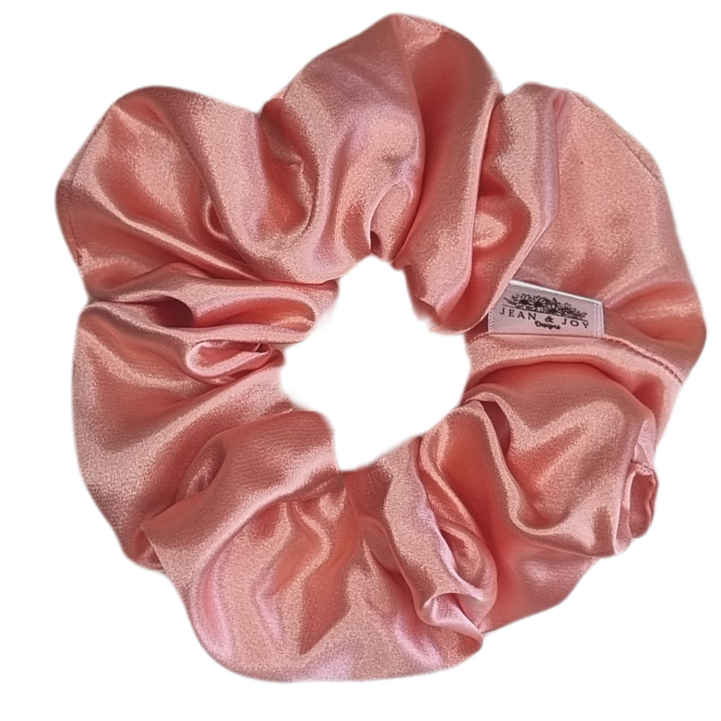 Coral Crush Deluxe Satin Scrunchie