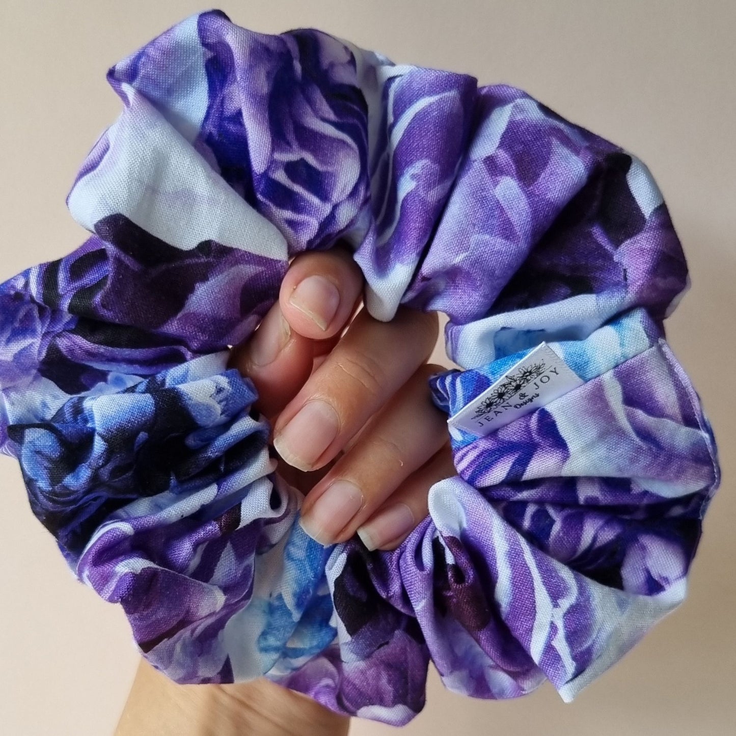 Petals of Power- Purple Floral Regular Scrunchie 🪻