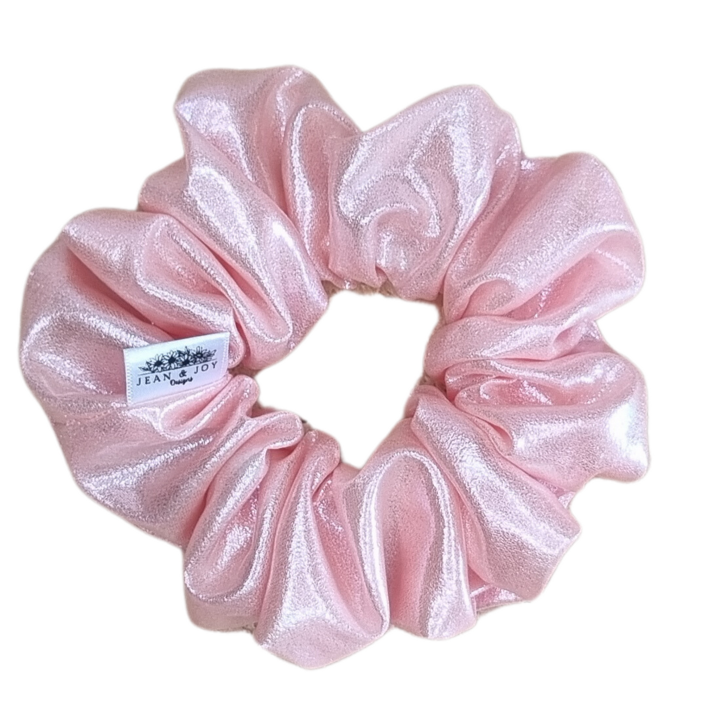 Pink Peach Passion Foil Scrunchie