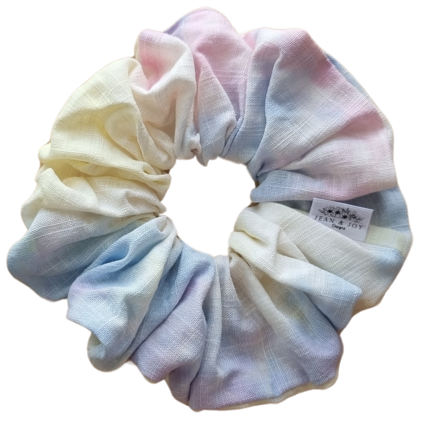 Dreamy Hues Linen Tie-Dye Scrunchie