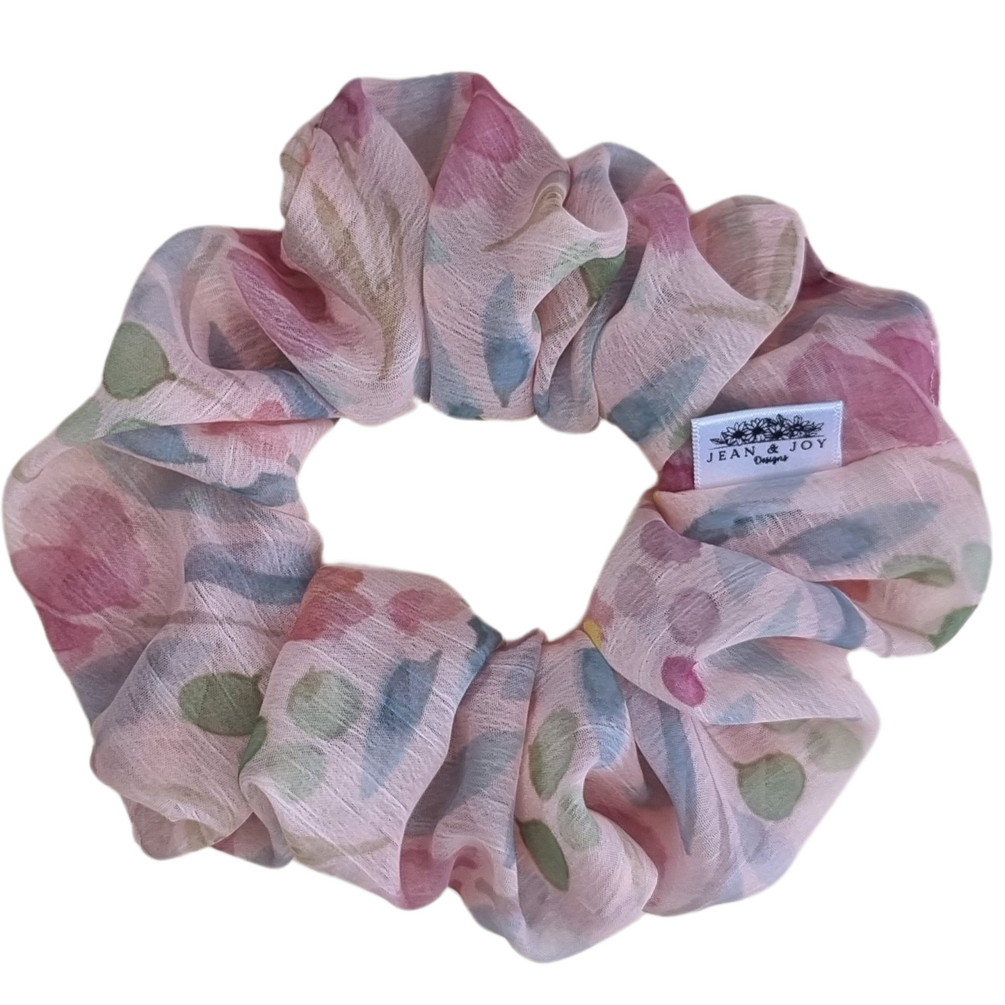 Watercolour Berry Blossom Chiffon Scrunchie 💐