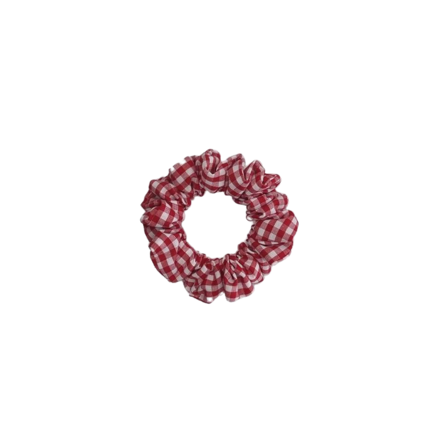 Ruby Rose Red and White Gingham Scrunchie