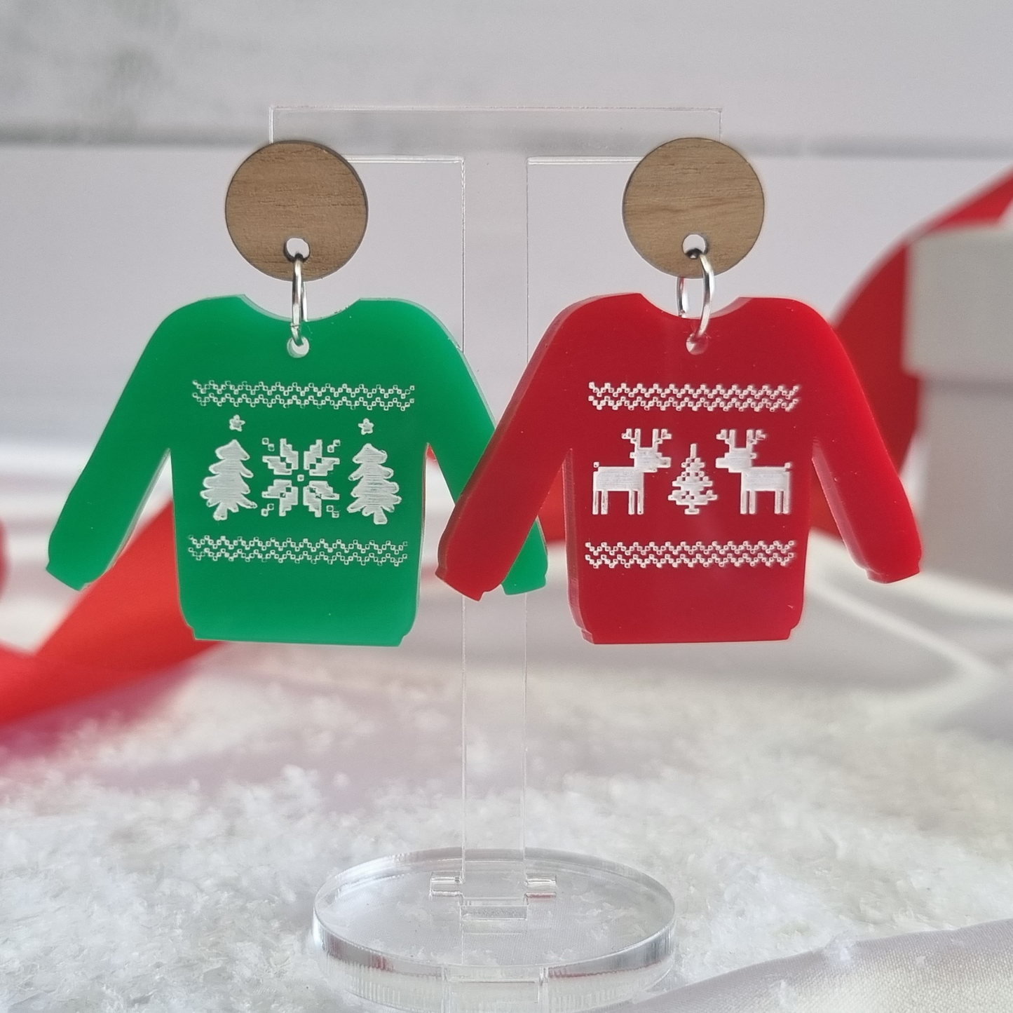 Ugly Sweater Christmas Dangle Earrings 🎅🎄