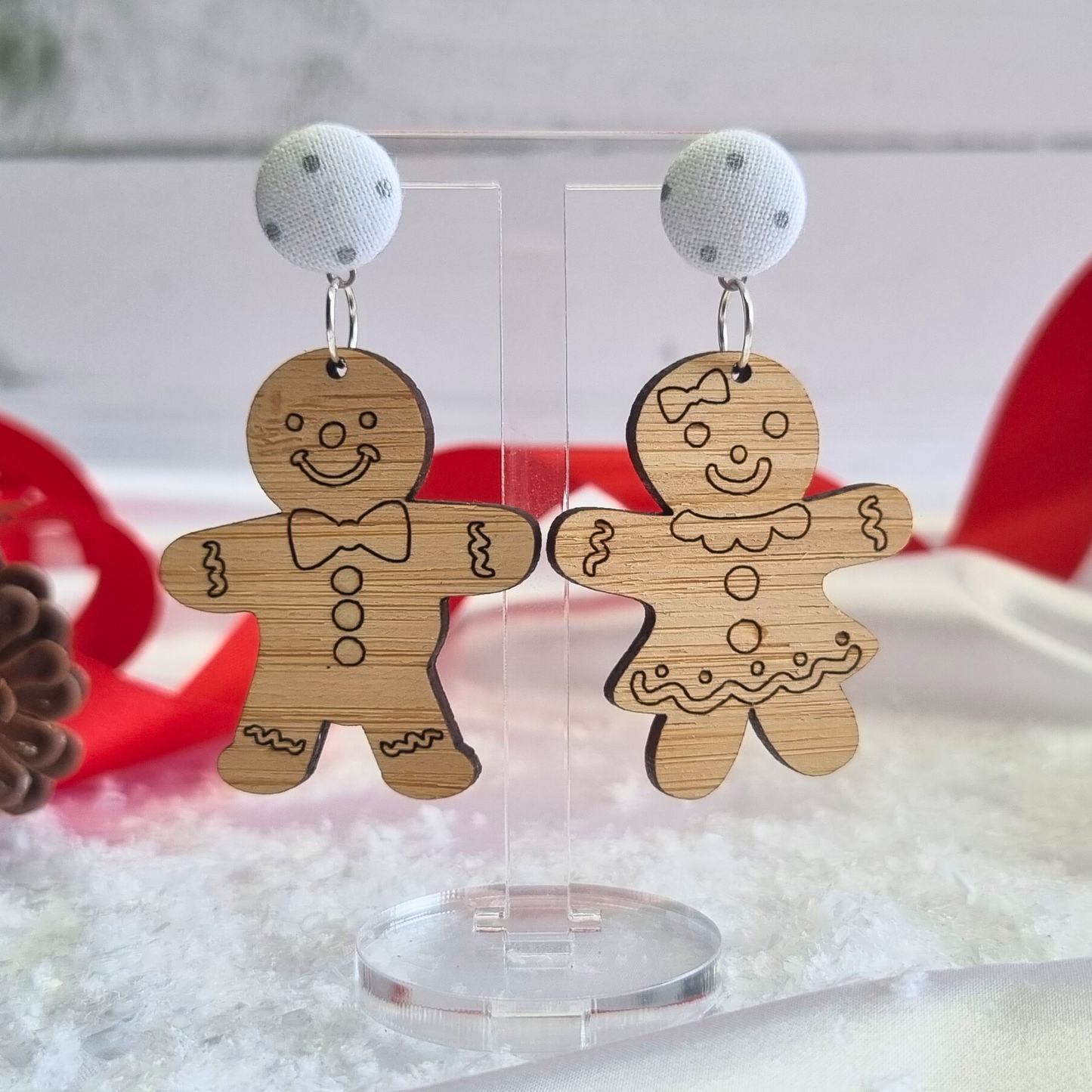 Frosty Dots Gingerbread Charm Dangles 🎅🎄