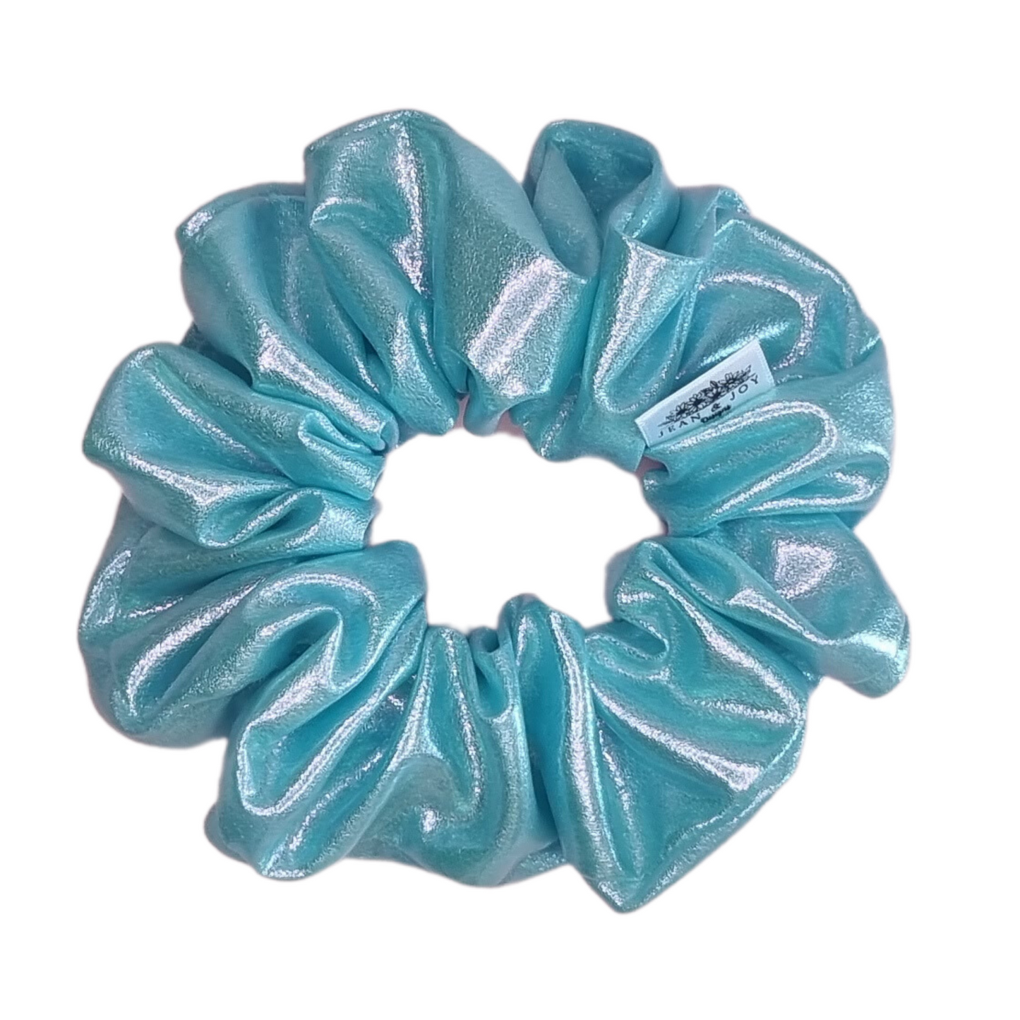 Blue Bubblegum Foil Scrunchie