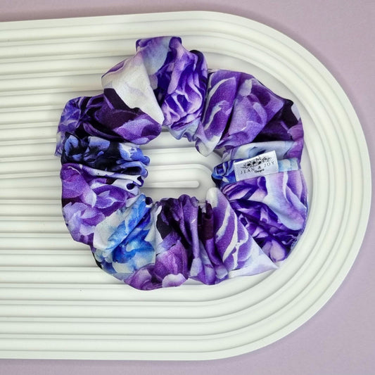 Petals of Power- Purple Floral Regular Scrunchie 🪻