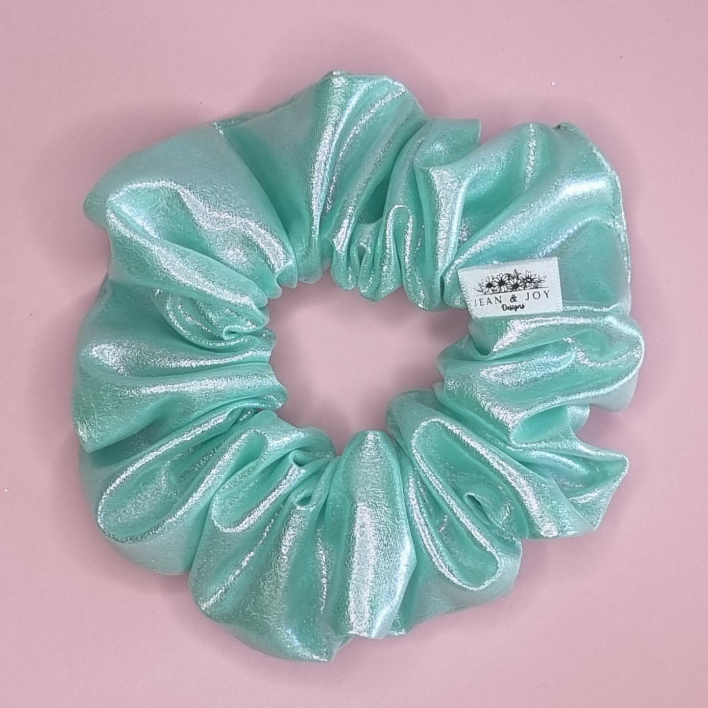 Mysterious Mint Foil Scrunchie