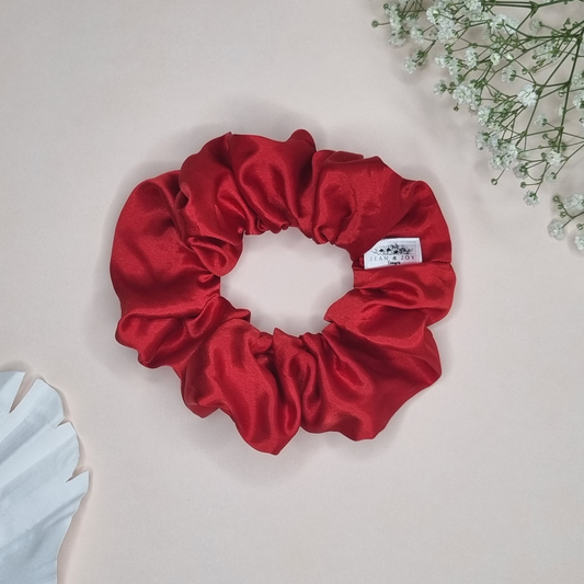 Cherry Charm Bright Red Scrunchie