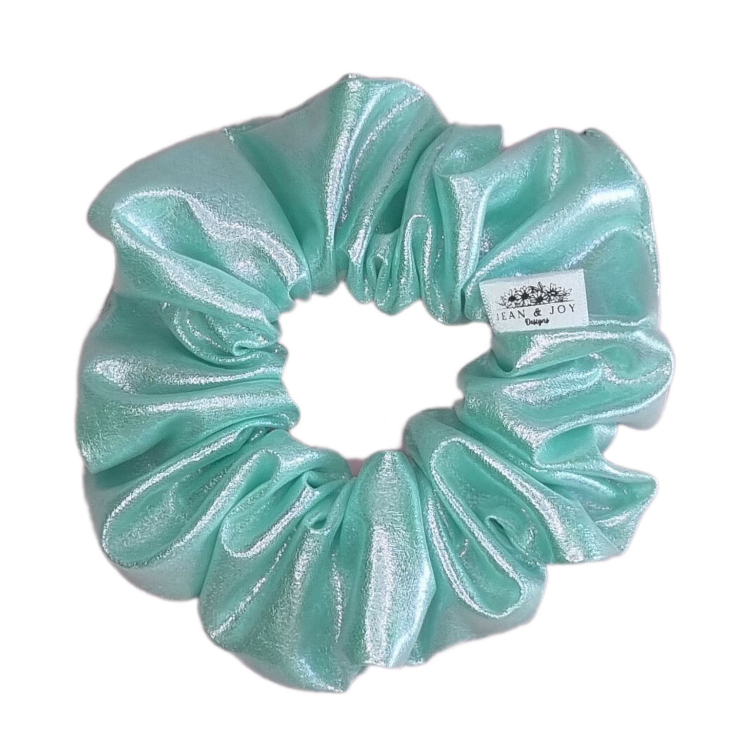 Mysterious Mint Foil Scrunchie