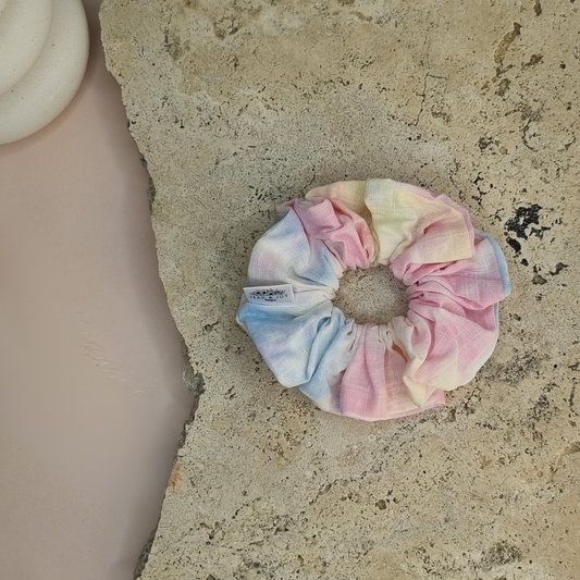 Dreamy Hues Linen Tie-Dye Scrunchie