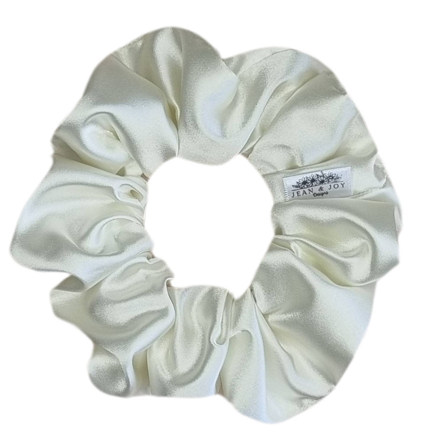 Luxe Ivory Dreams Satin Scrunchie