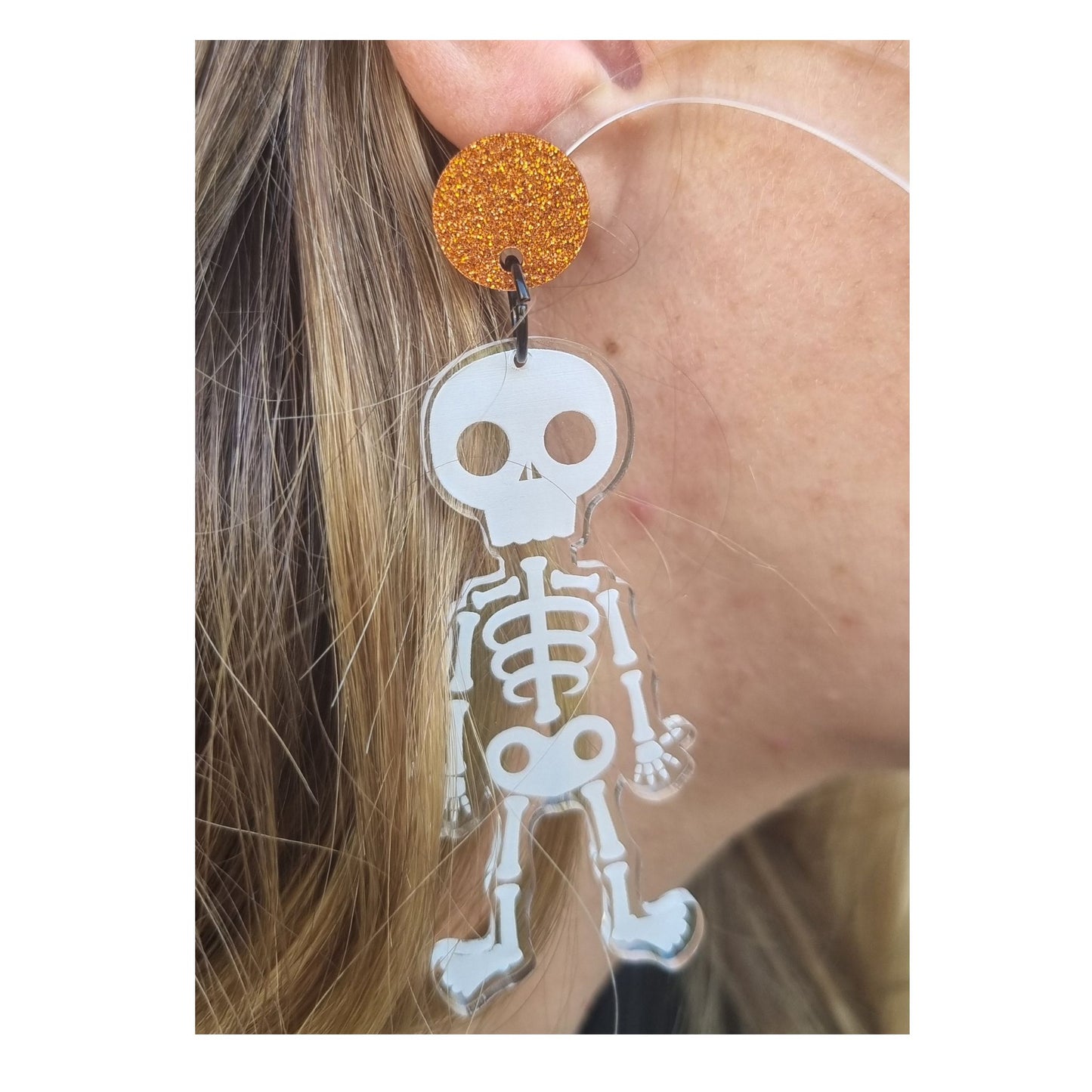 💀 Skeletal Sweethearts Halloween Earrings 🎀