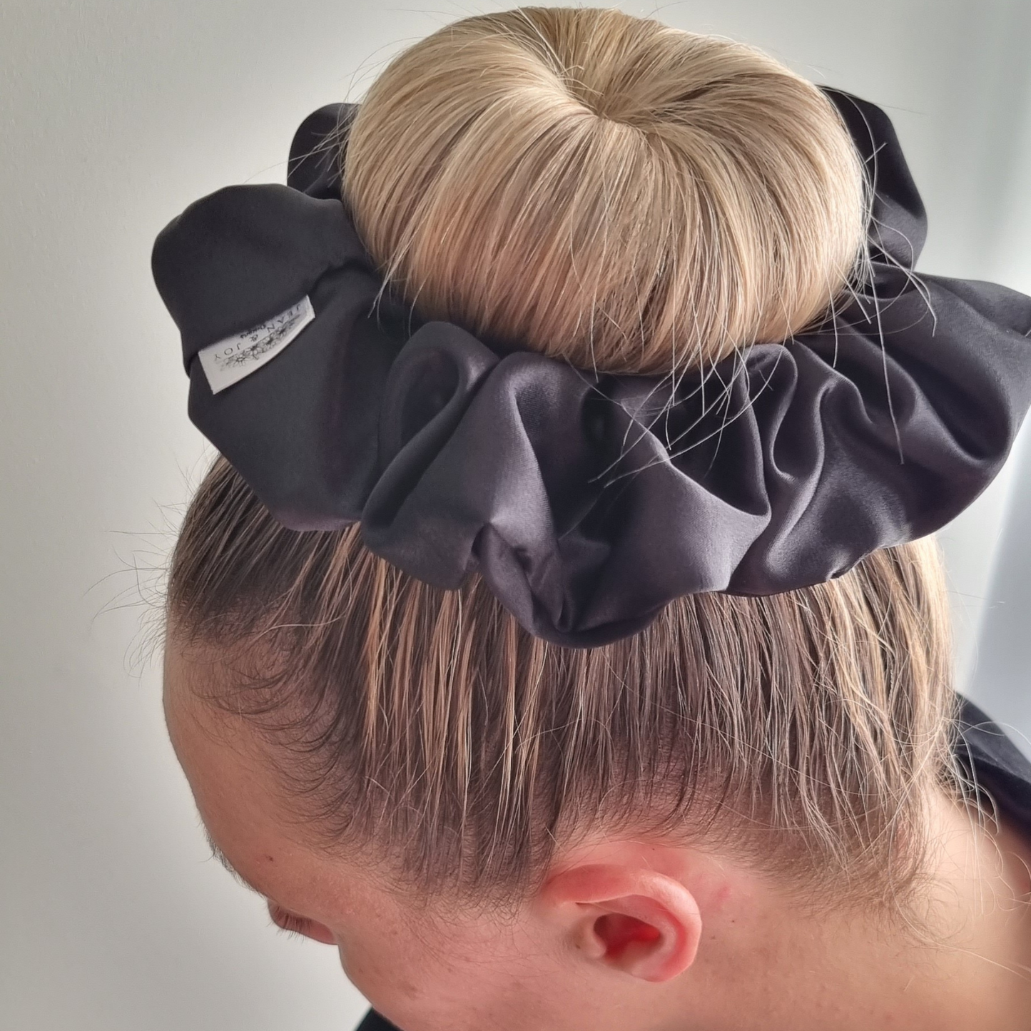 Espresso Martini ~ Black Satin Scrunchie