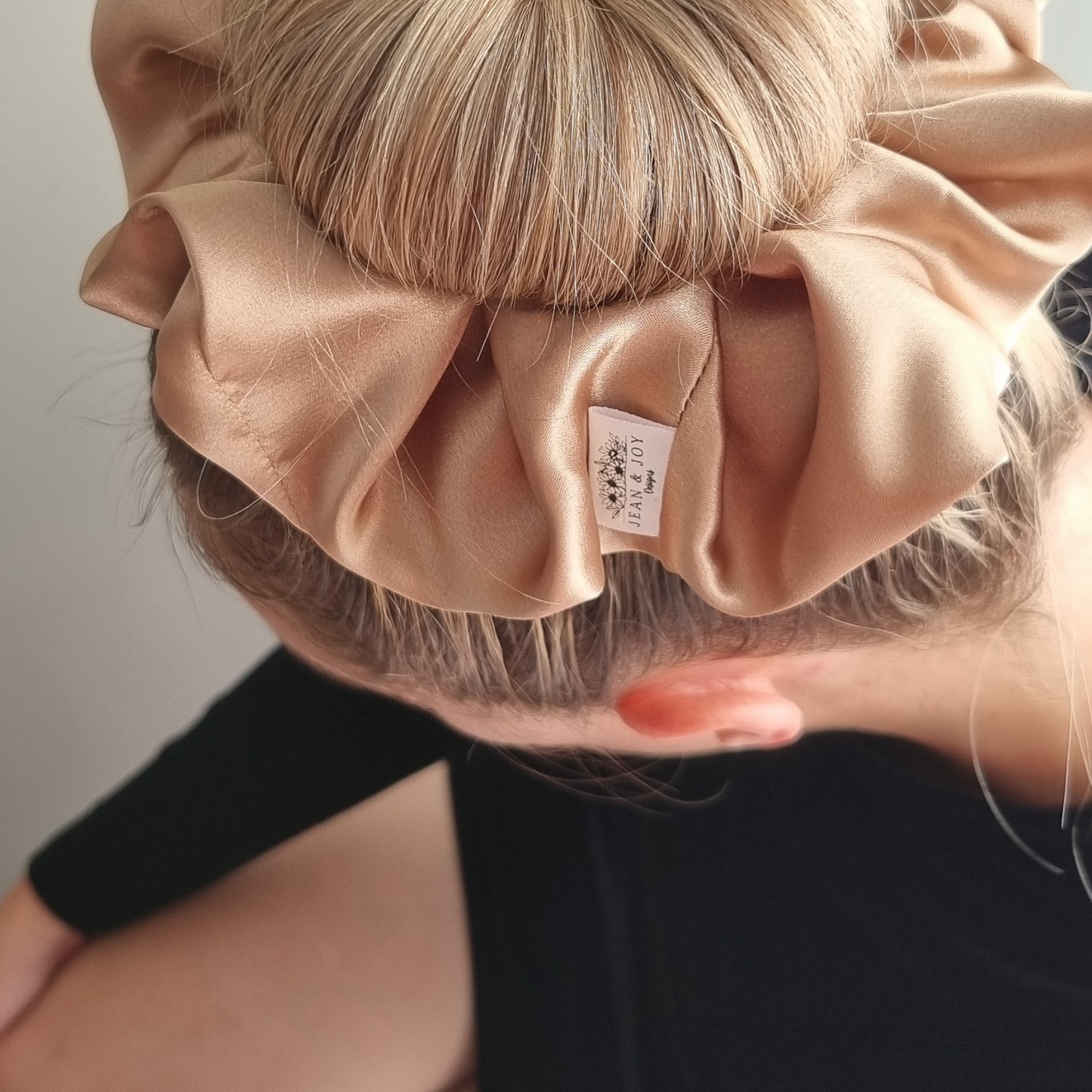 Champagne ~ Gold Satin Scrunchie