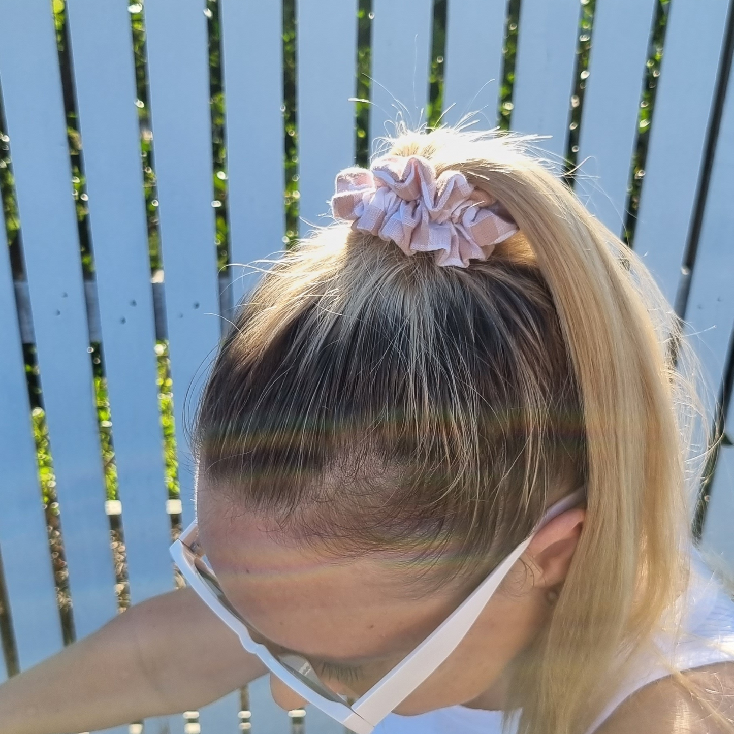 Hazel Gingham Scrunchie