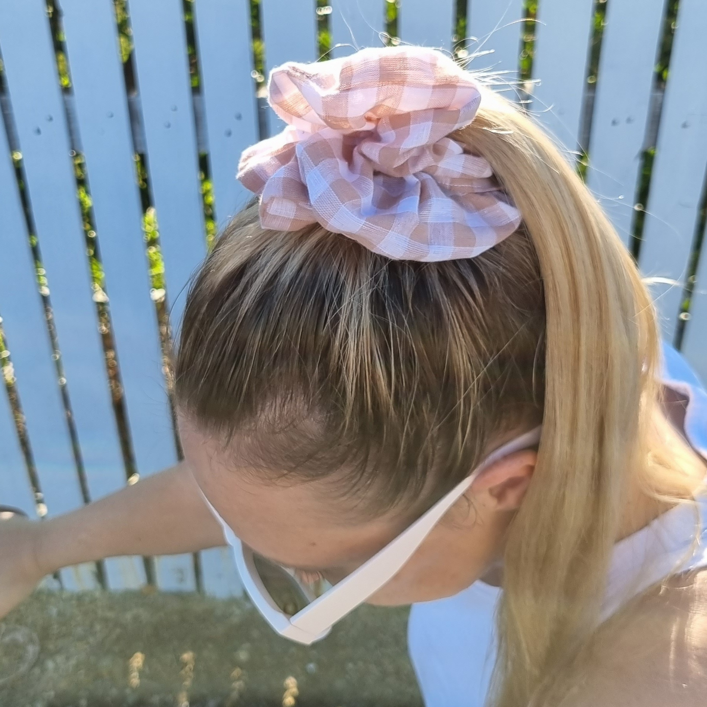 Hazel Gingham Scrunchie