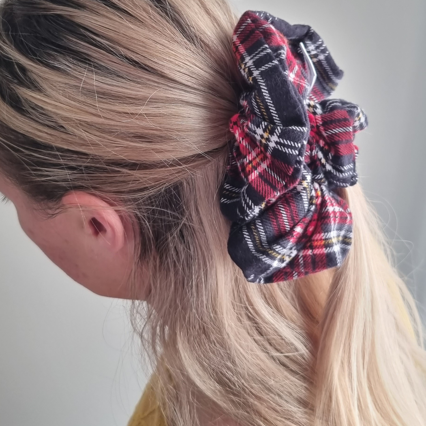 Brandy tartan Scrunchie