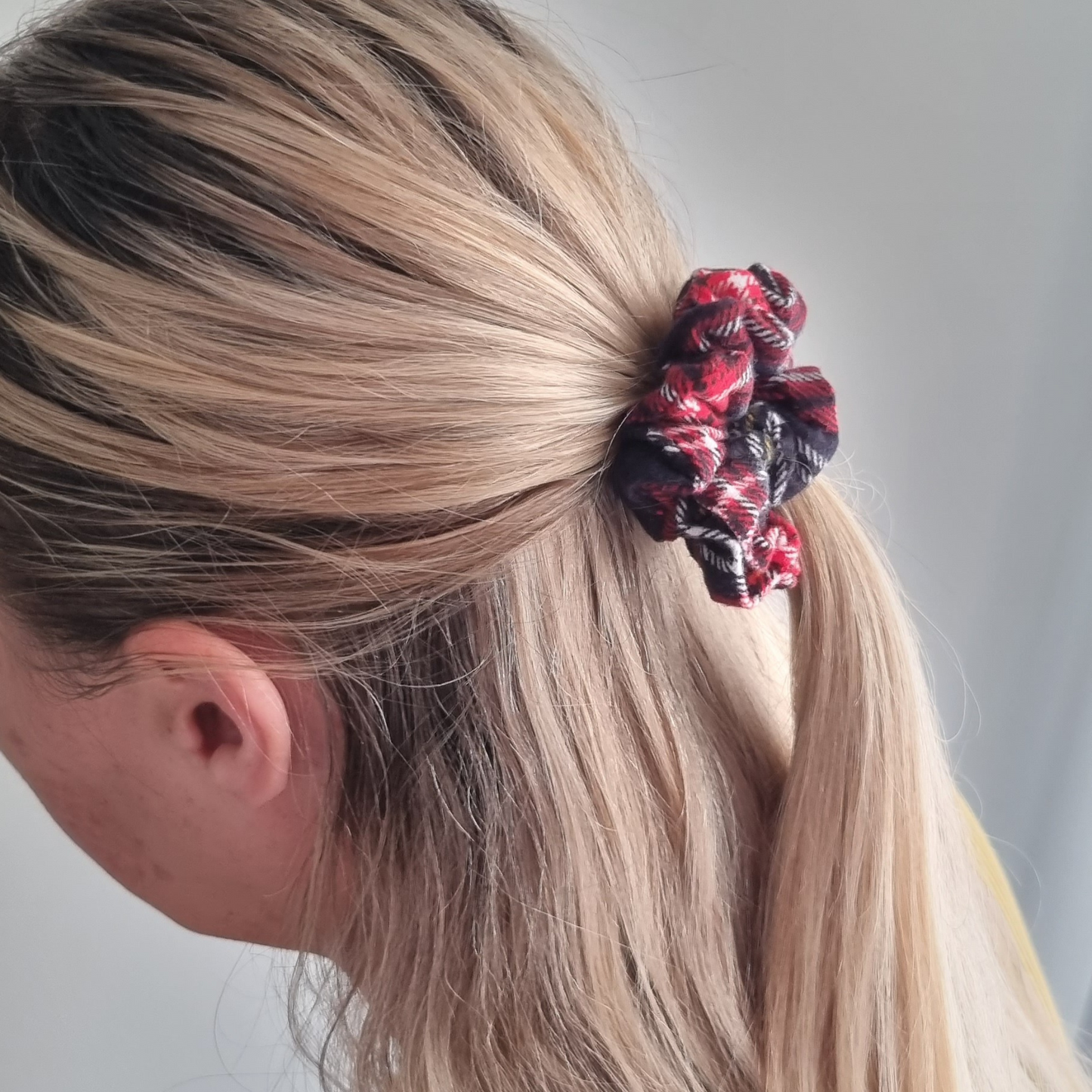 Brandy tartan Scrunchie