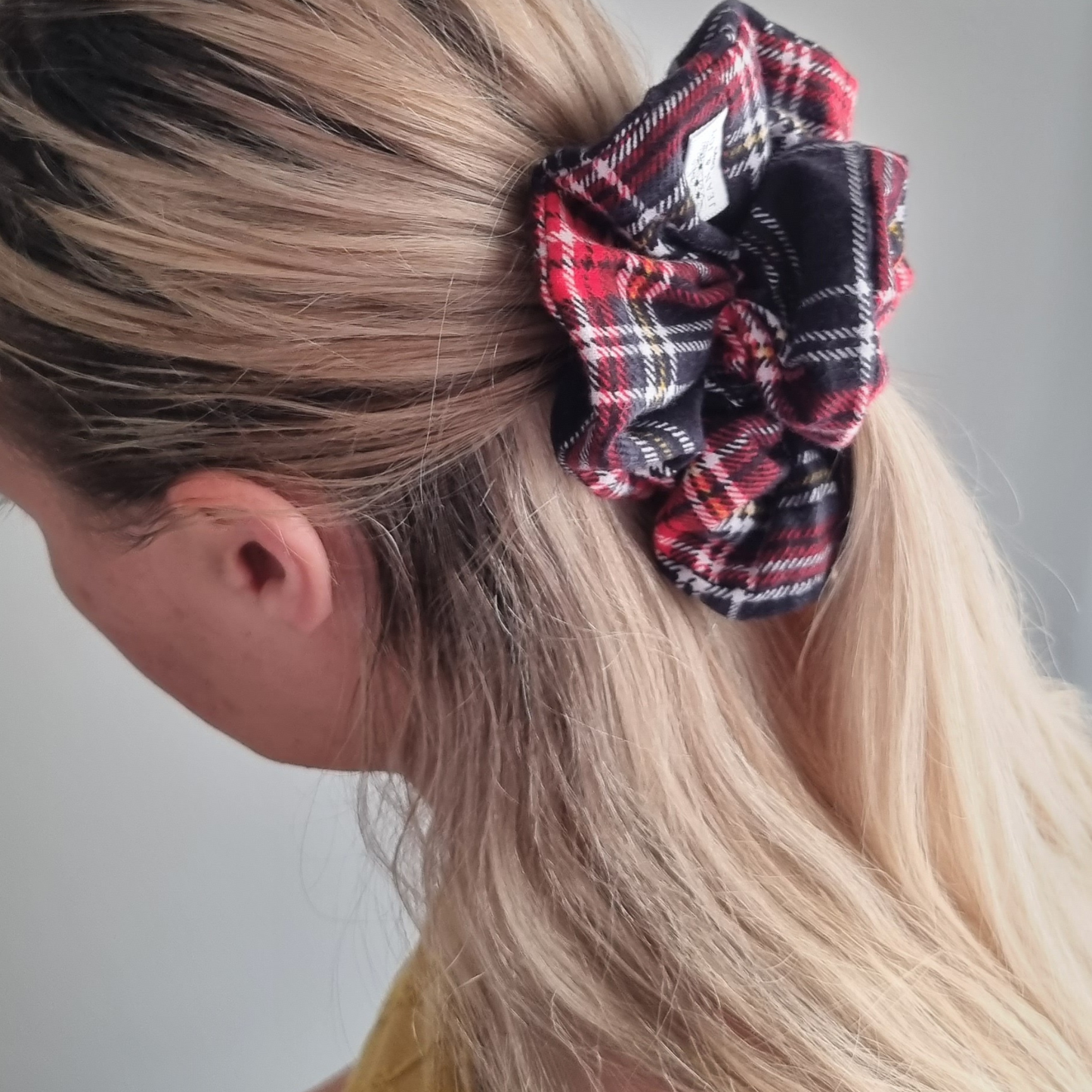 Brandy tartan Scrunchie