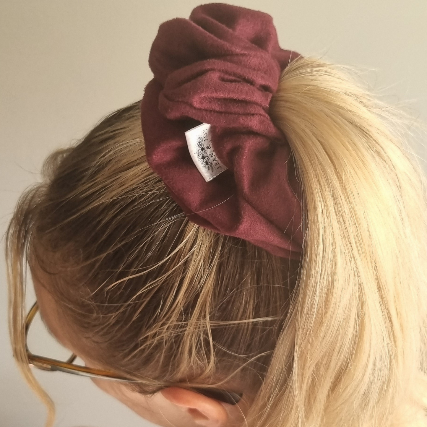 Garnet ~ Purple Suede Scrunchie