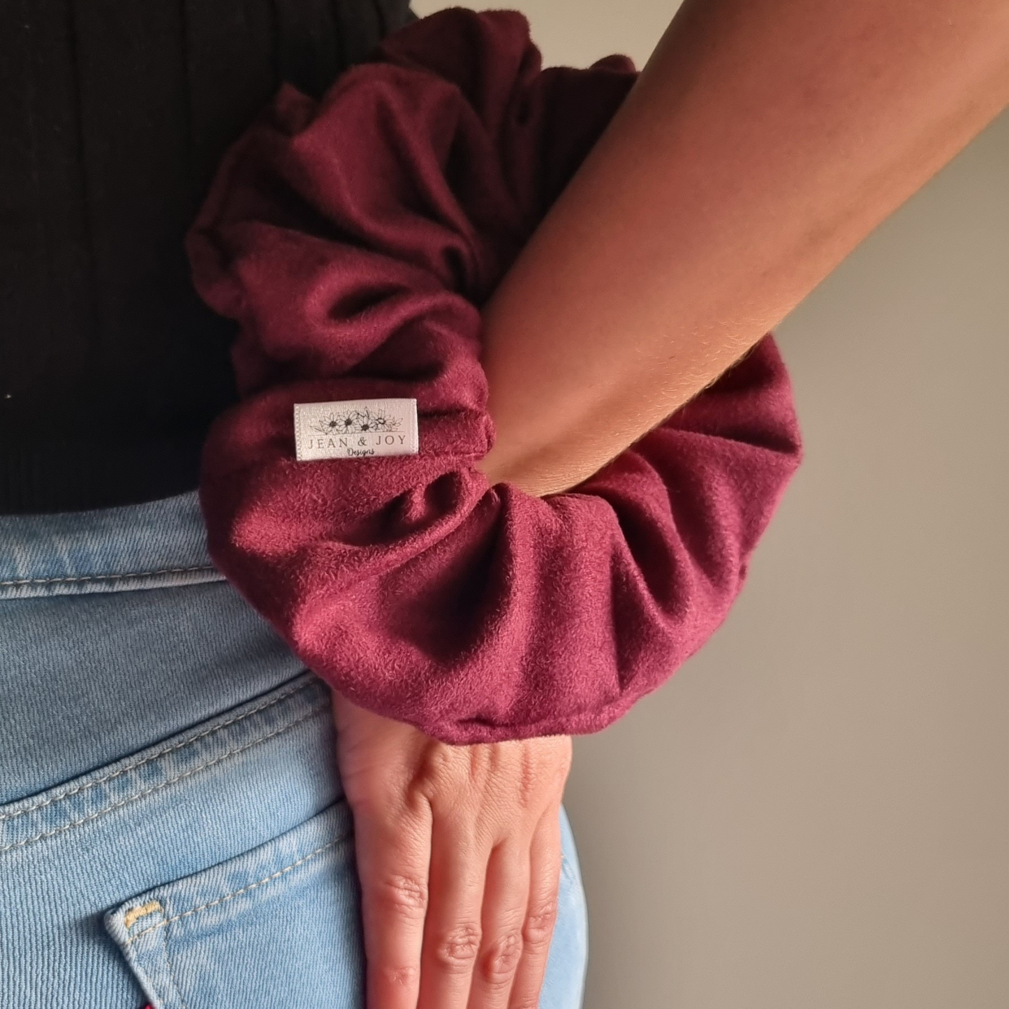 Garnet ~ Purple Suede Scrunchie