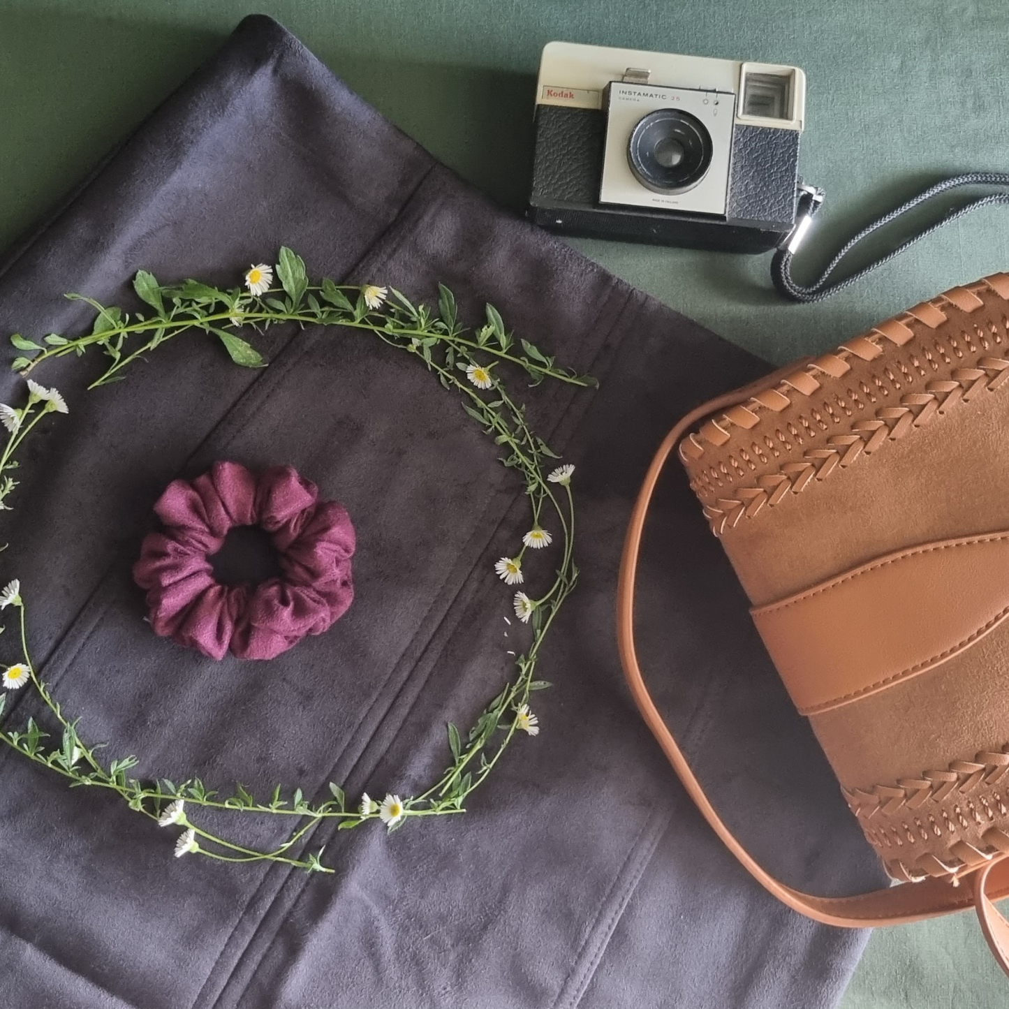 Garnet ~ Purple Suede Scrunchie