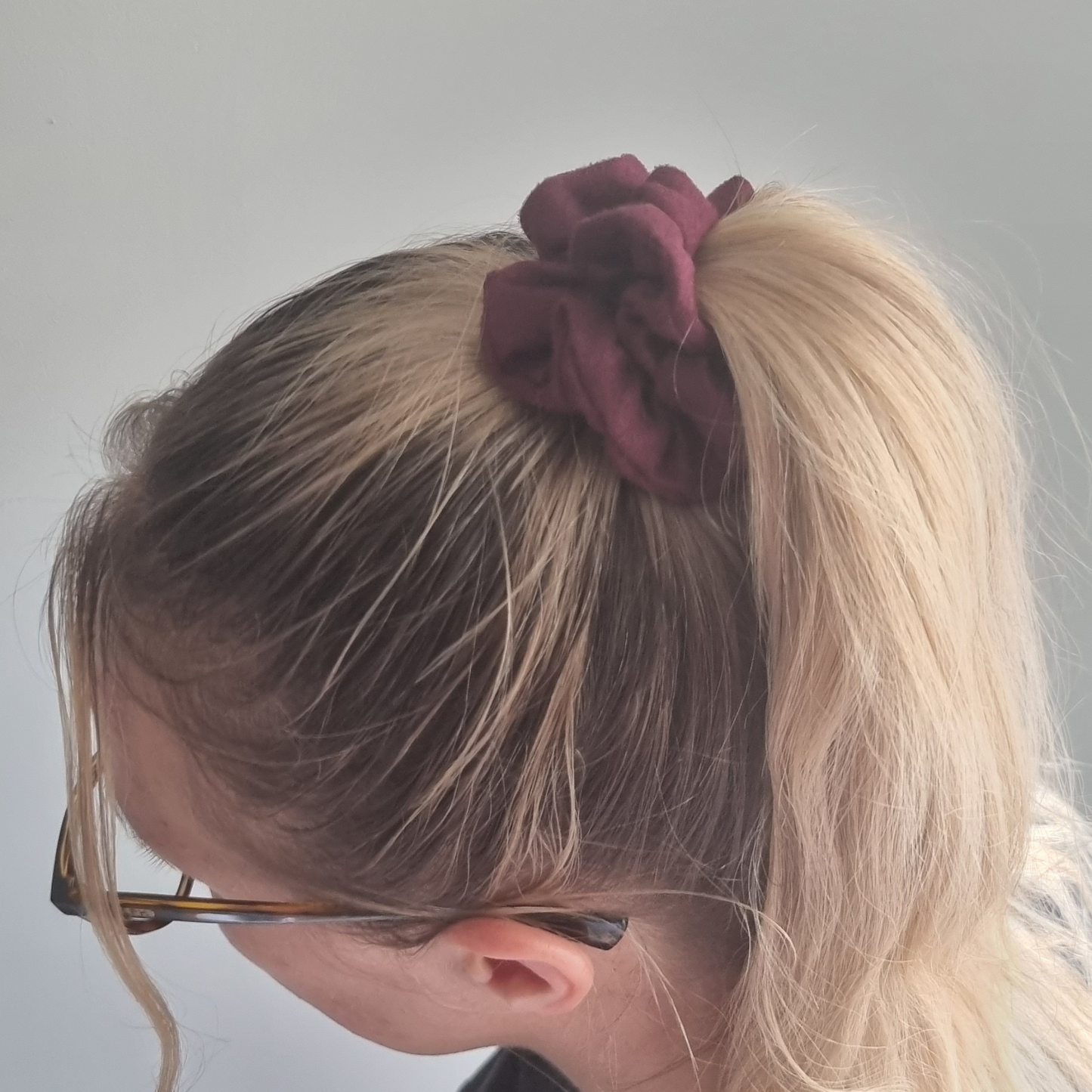 Garnet ~ Purple Suede Scrunchie