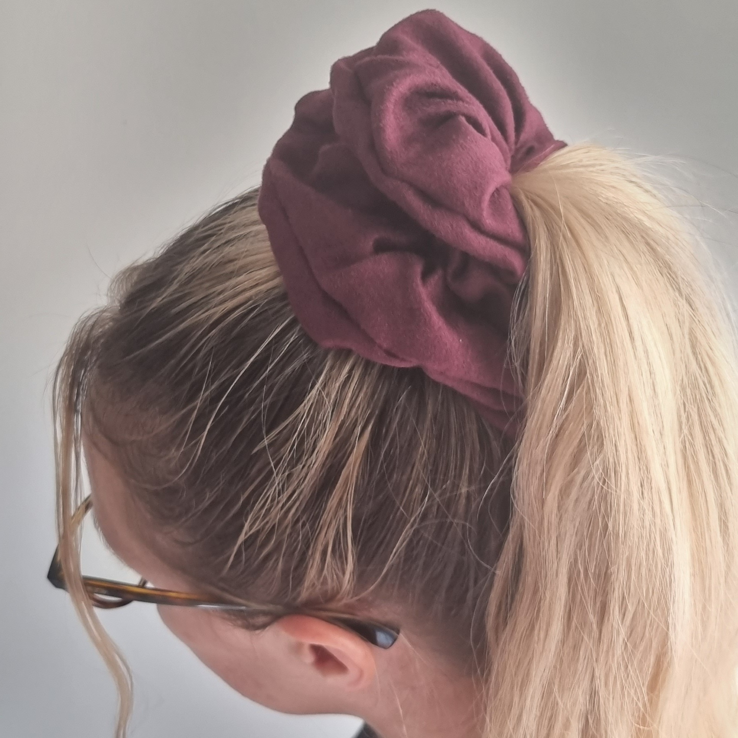 Garnet ~ Purple Suede Scrunchie