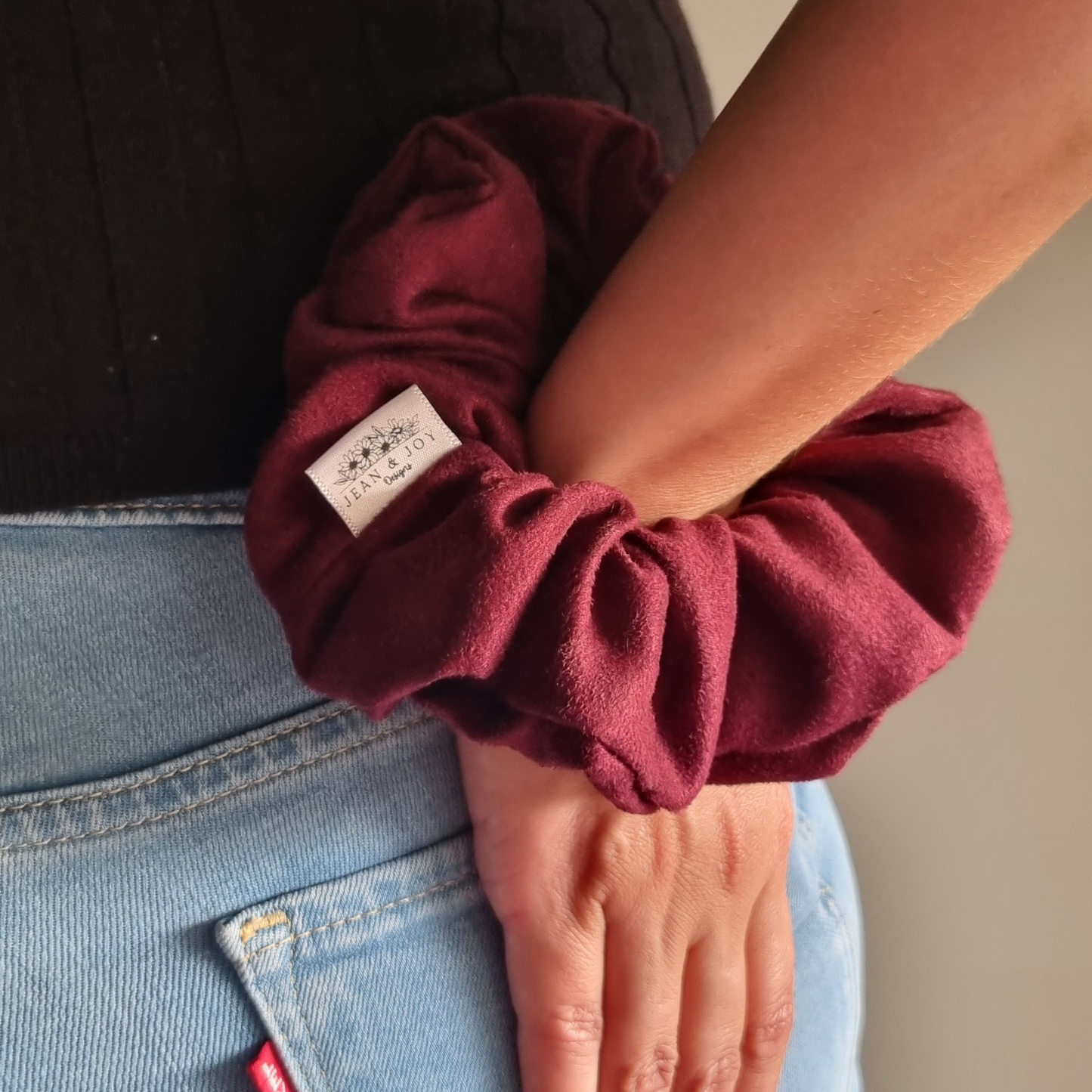 Garnet ~ Purple Suede Scrunchie