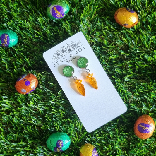 Glitter Carrots Earrings