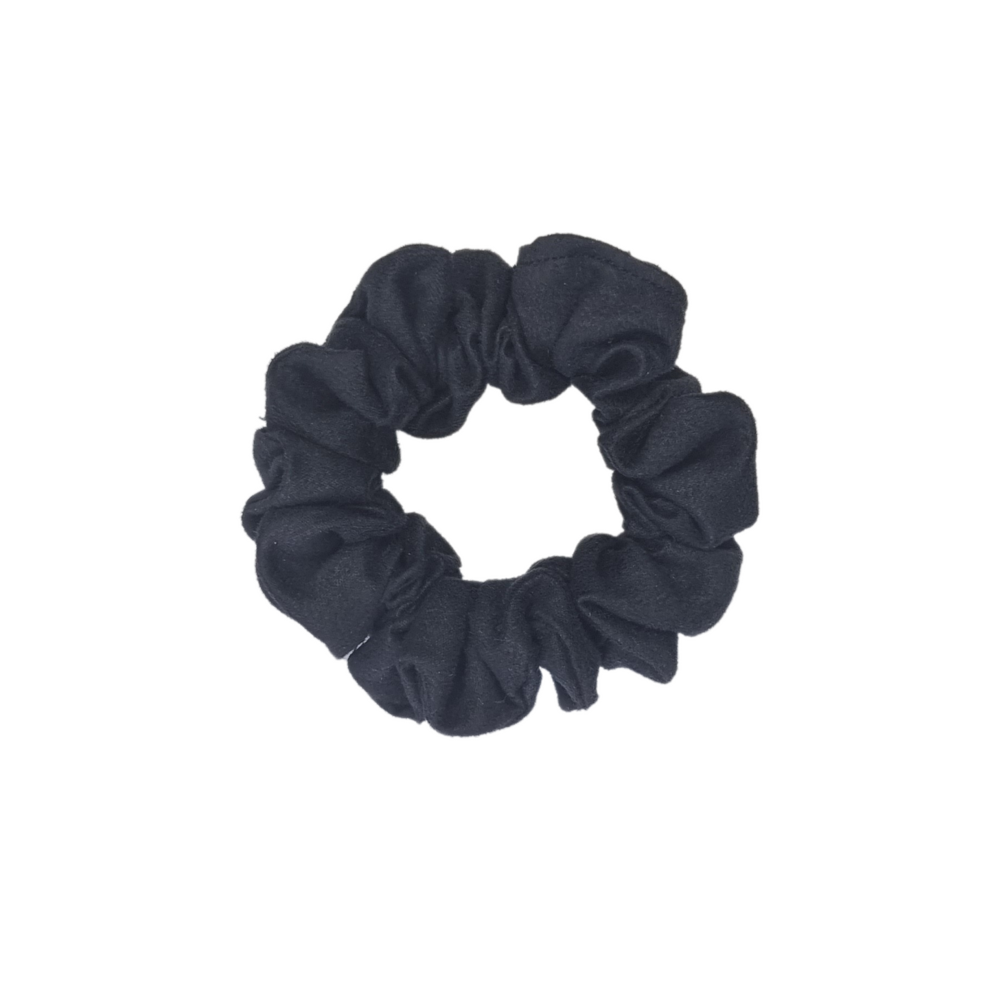 Onyx ~ Black Suede Scrunchie